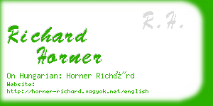 richard horner business card